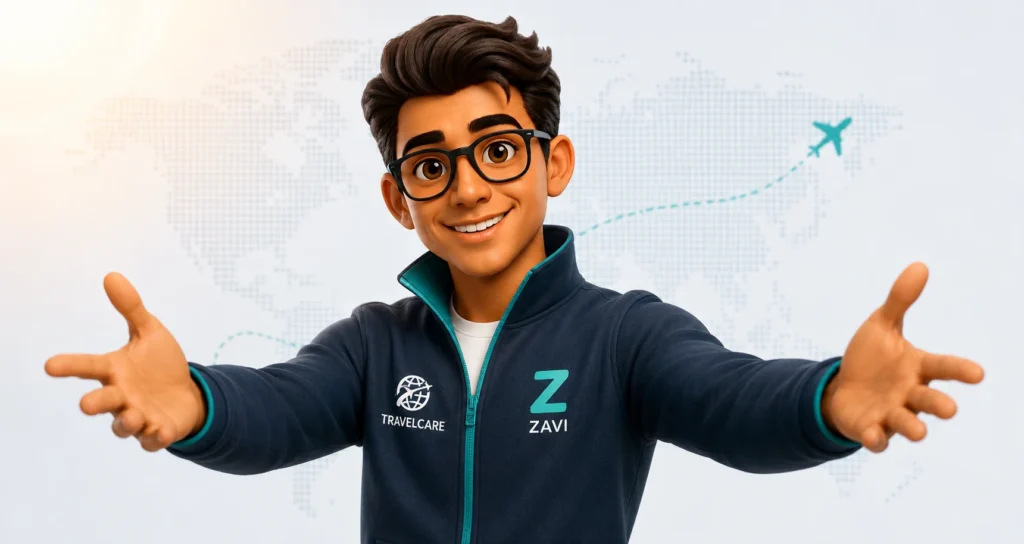 Zavi, Travelcare's AI travel advisor in Uganda.